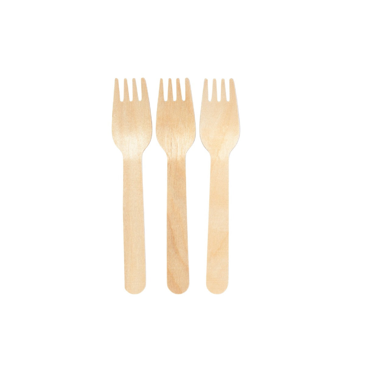 Houten vork - 50st. - wegwerp - 100% BIO - 16cm