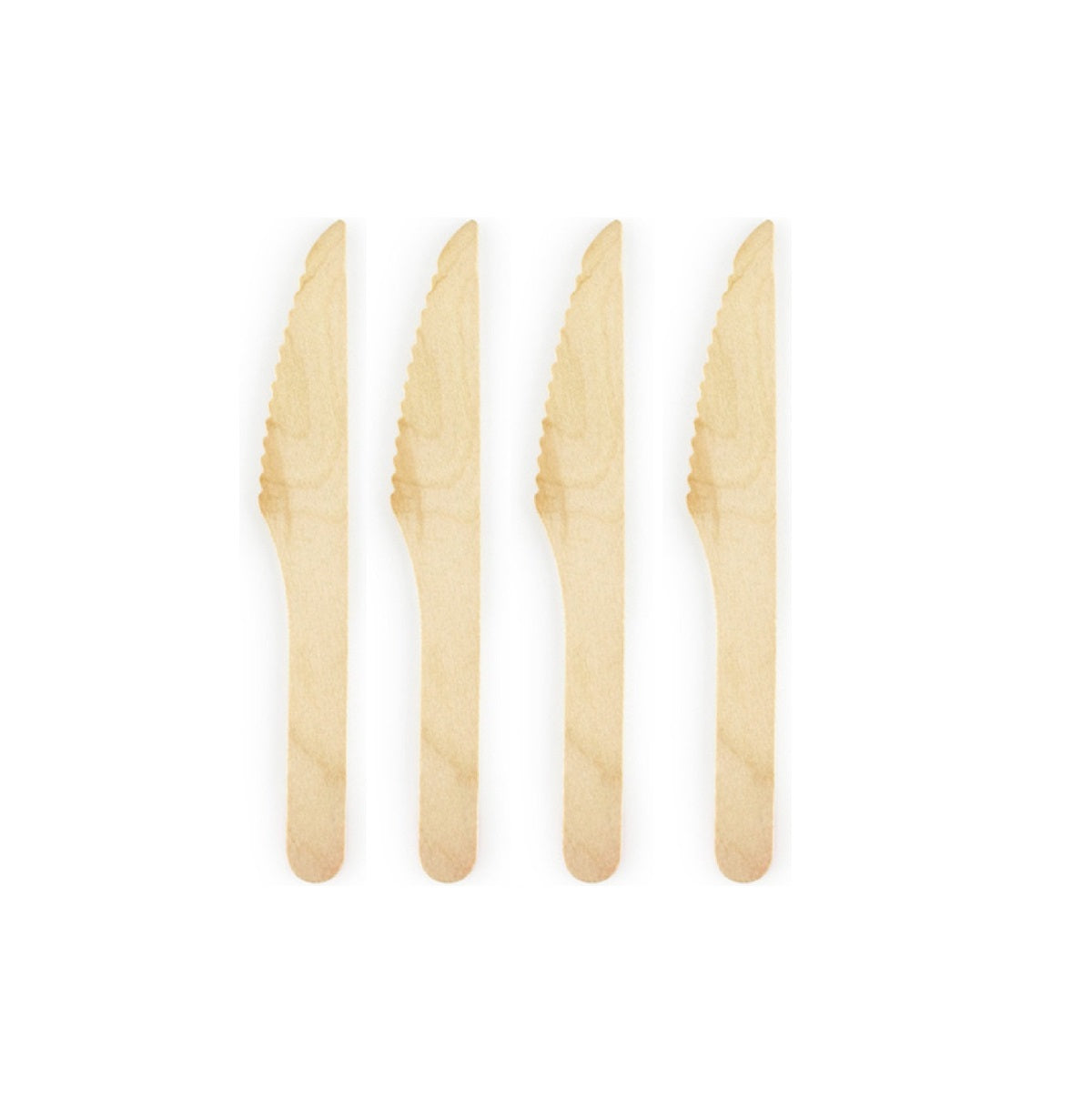 Houten mes - 100st. - wegwerp - 100% BIO - 16cm