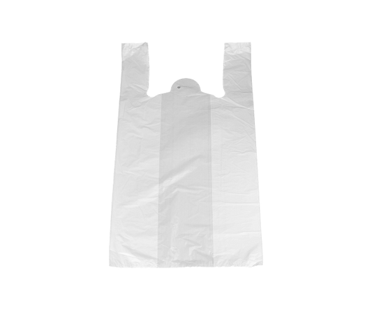 Hemdtas - 1000st. - 25x14x45cm - 16mic - wit. incl toeslagen