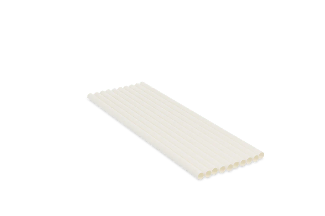 Papieren rietjes - Wit - 500st. - 23cm - 8mm dia