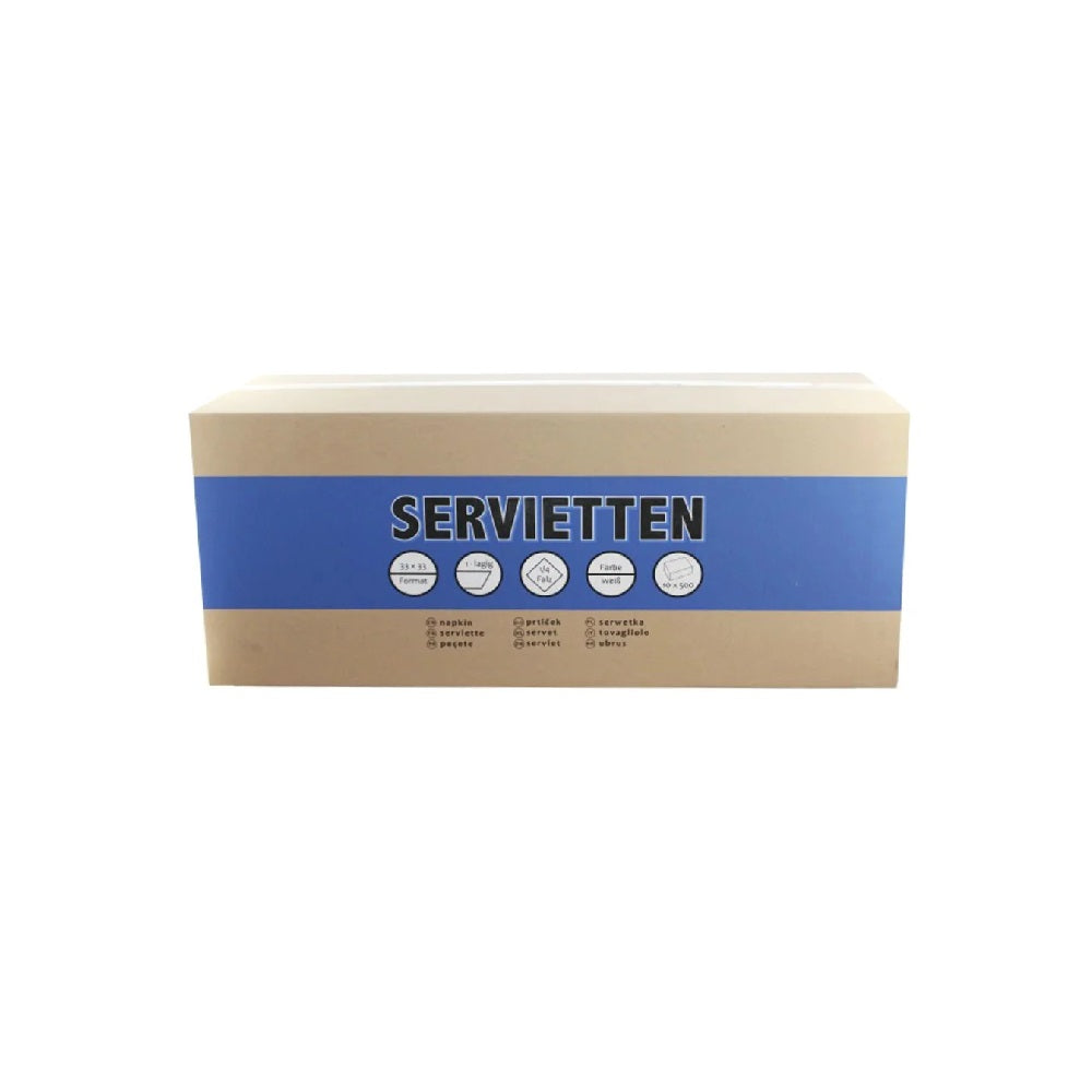 Servetten Wit - 100% Cellulose (33 x 33) - 10x500 - 5000servetten