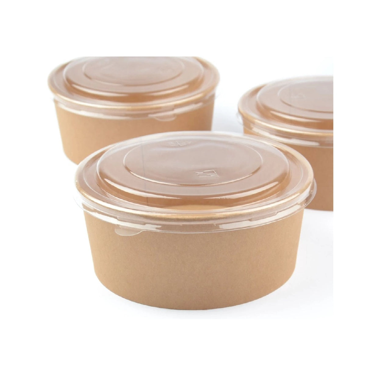 Saladebak / Poké Bowl – 750 ml – Karton met Transparant Deksel - 150 st.