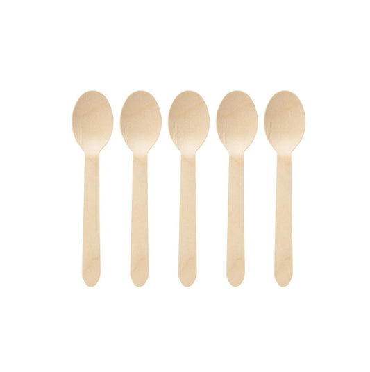 Houten lepel - 50st. - wegwerp - 100% BIO - 16cm