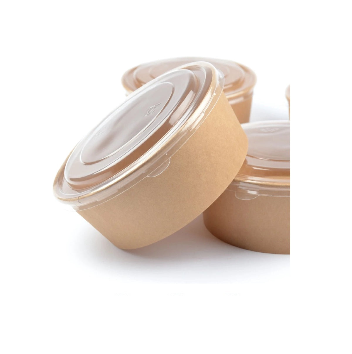 Saladebak / Poké Bowl – 750 ml – Karton met Transparant Deksel - 150 st.