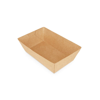 Snack container A9 - 50 pcs. - brown - kraft - 11.5x6.7x4cm