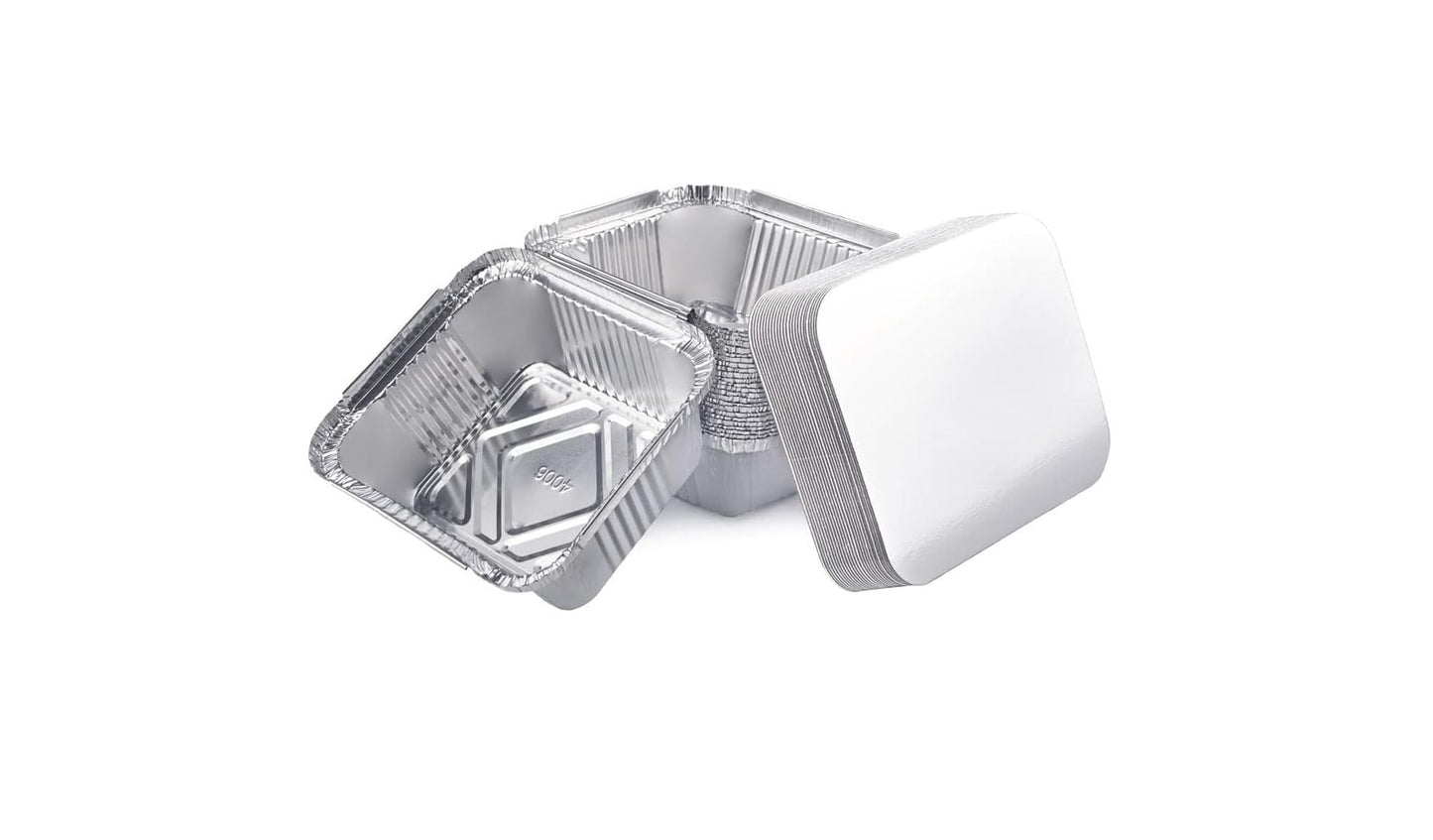 Aluminium bak + deksel - 450ml - 100st.