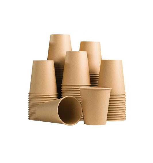 Koffiebekers - 100stk. - 240 ml - bruin