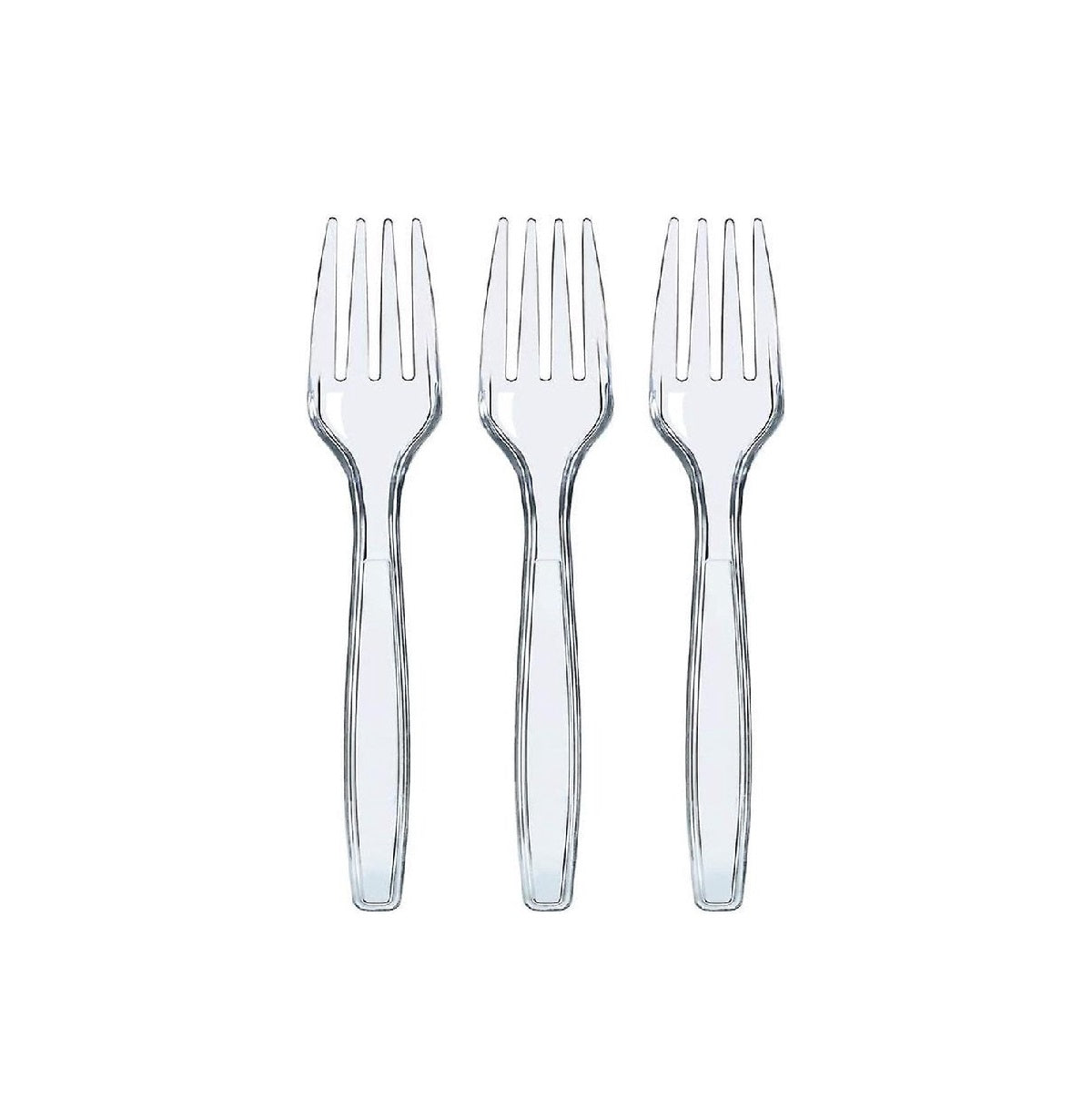 Reusable Vork - Transparant - stevig luxe vork - 100st.