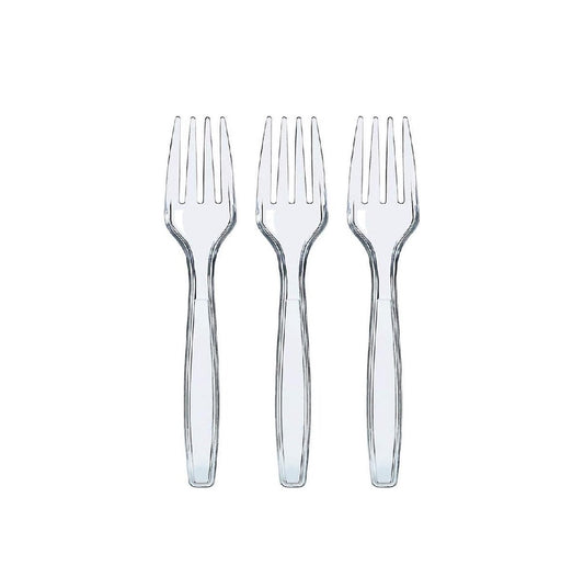 Reusable Vork - Transparant - stevig luxe vork - 100st.