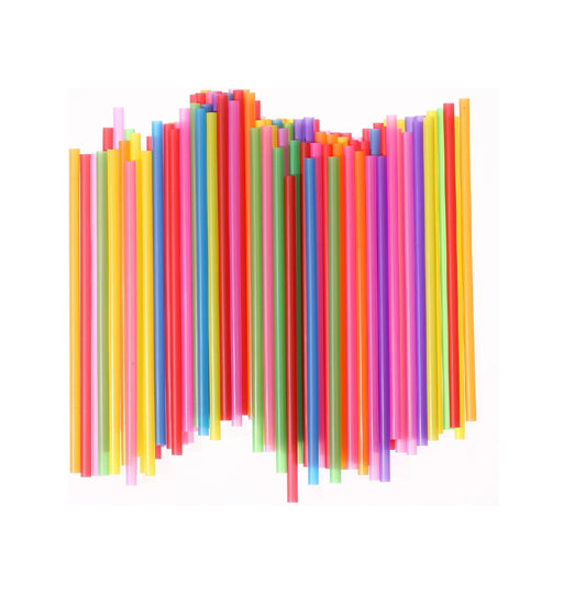 Plastic rechte rietjes kleur - dia 8mm- 250stuk - herbruikbaar