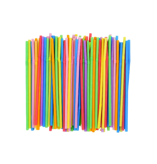 Plastic rietjes kleur - 250stuk - herbruikbaar