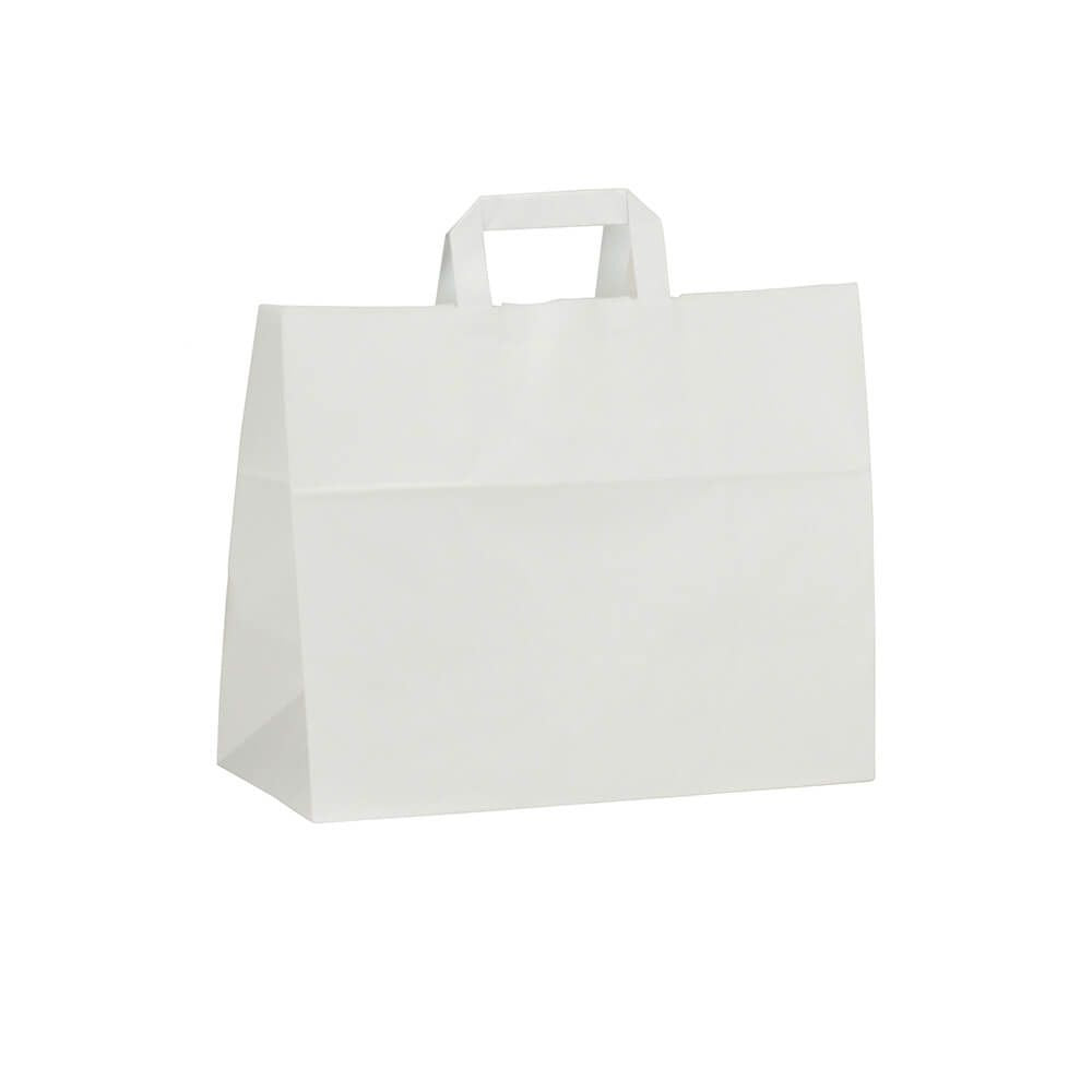 Draagtas wit - Middel - 250st. - 27+17x28cm