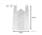 Hemdtas - 1000st. - 30x18x55cm - 16mic - wit. incl toeslagen
