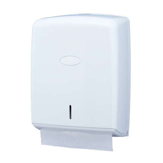 Handdoek dispenser - ABS kunststof - Wit - Z en V vouw - blanco