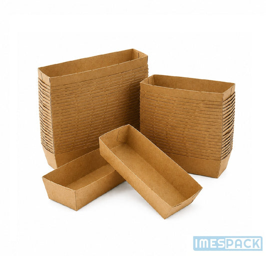 Snackbak A16N - Frikandel - 100st. - bruin - kraft - 18x3.5x3.5cm