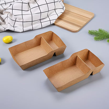 Snackbak A22 - Groot Patatbak - 50st. - bruin - kraft - 17,6x6,8x4cm