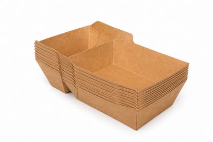 Snackbak A22 - Groot Patatbak - 50st. - bruin - kraft - 17,6x6,8x4cm