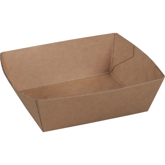 Snack container A9 - 50 pcs. - brown - kraft - 11.5x6.7x4cm