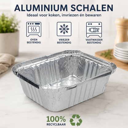 Aluminium bak + deksel - 450ml - 100st.
