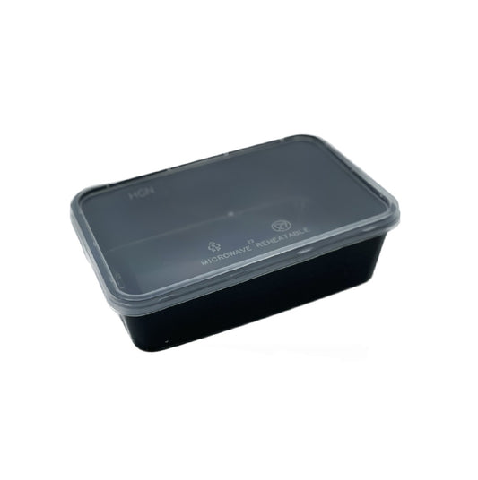 Magnetronbak + deksel - 500ml - 100stuks - zwart