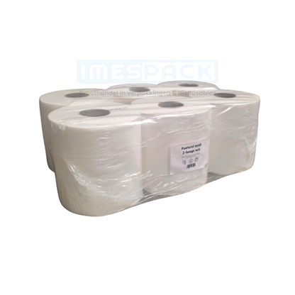 Poetsrol - Torkrol - 6 rollen - 2 laags - 100% CELLULOSE
