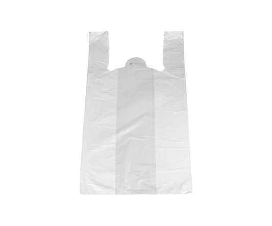 Hemdtas - 1000st. -  25x14x45cm - 16mic - wit. incl toeslagen