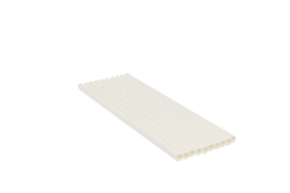 Papieren rietjes - Wit - 500st. - 23cm - 8mm dia