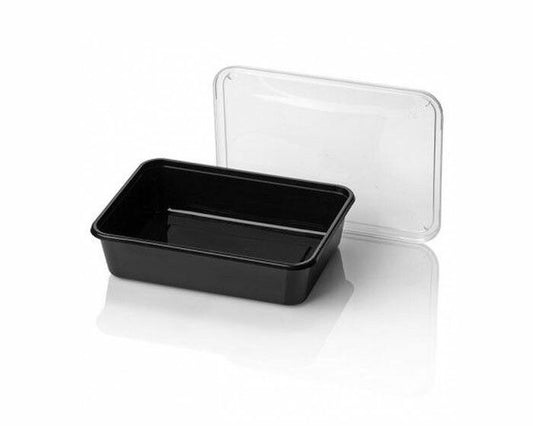 Magnetronbak + deksel - 500ml - 100stuks - zwart