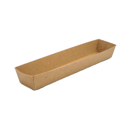 Snack box A16N - Frikandel - 50 pcs. - brown - kraft - 18x3.5x3.5cm