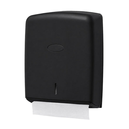 Handdoek dispenser - ABS kunststof - Zwart - Z en V vouw - blanco