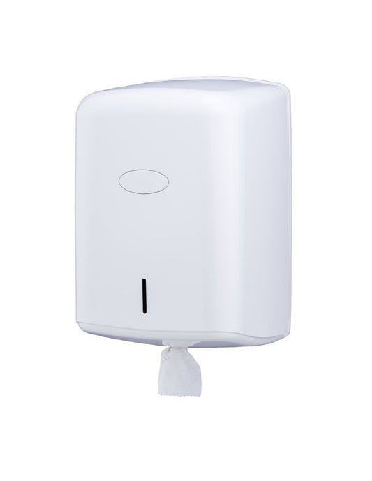 Poetsrol dispenser - ABS kunststof - Wit - blanco